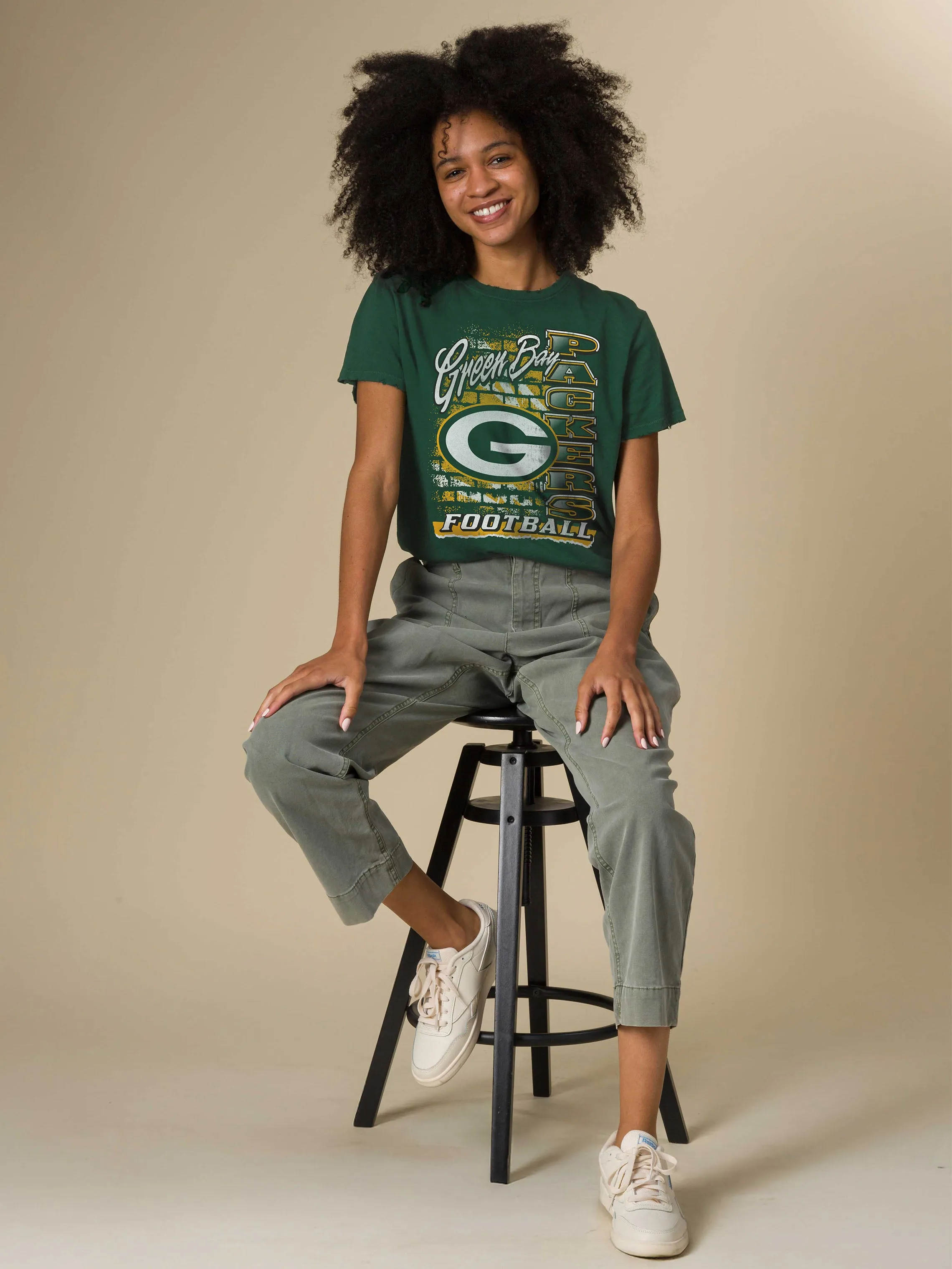 Women's Green Bay Packers Brick Vintage Tee sold by Junk Food Clothing product image thumbnail 2