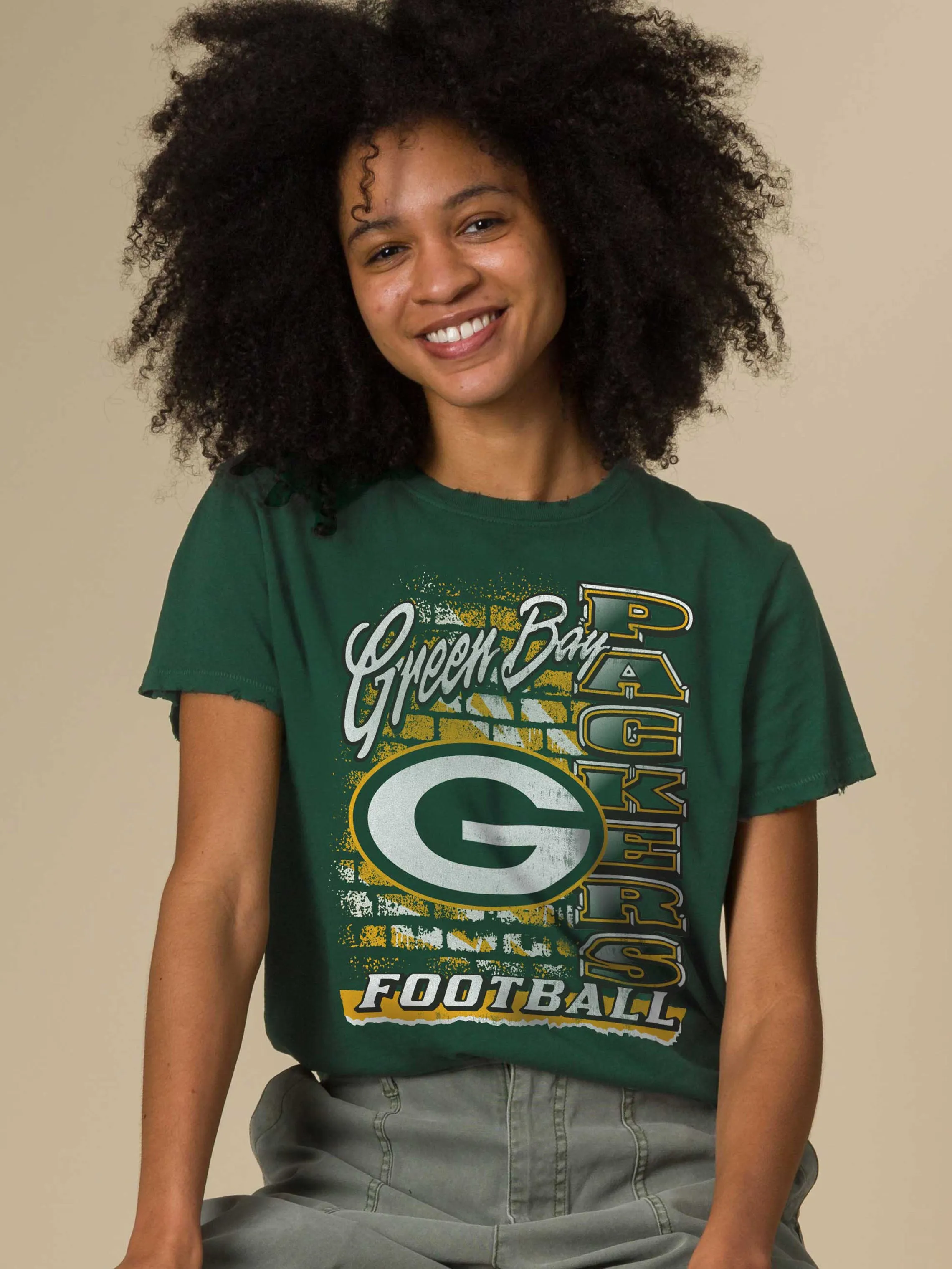 Women's Green Bay Packers Brick Vintage Tee sold by Junk Food Clothing product image thumbnail 3
