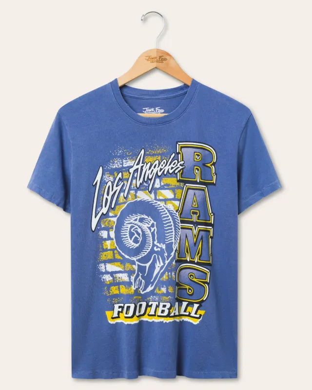 Women's Los Angeles Rams Brick Vintage Tee sold by Junk Food Clothing