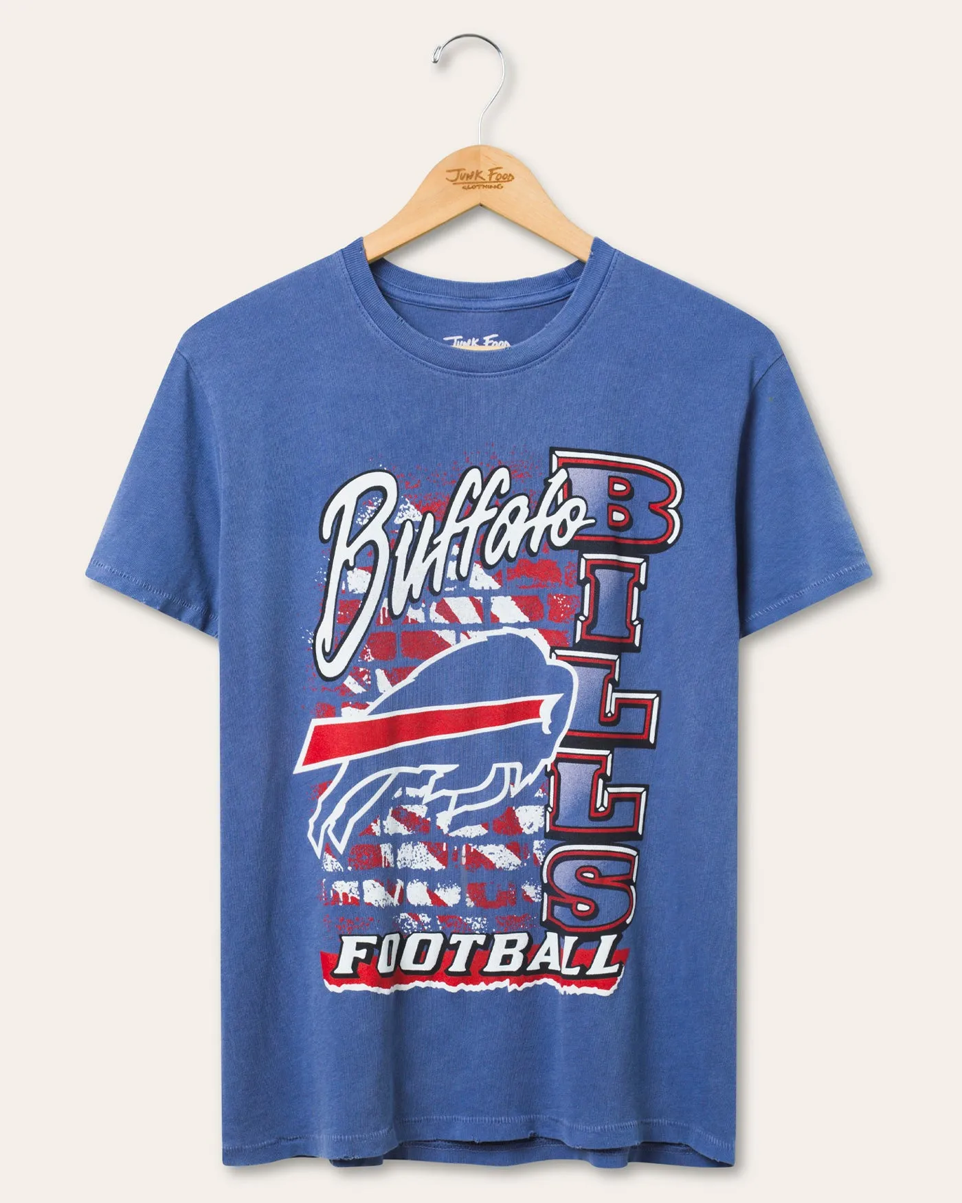 Women's Buffalo Bills Brick Vintage Tee sold by Junk Food Clothing