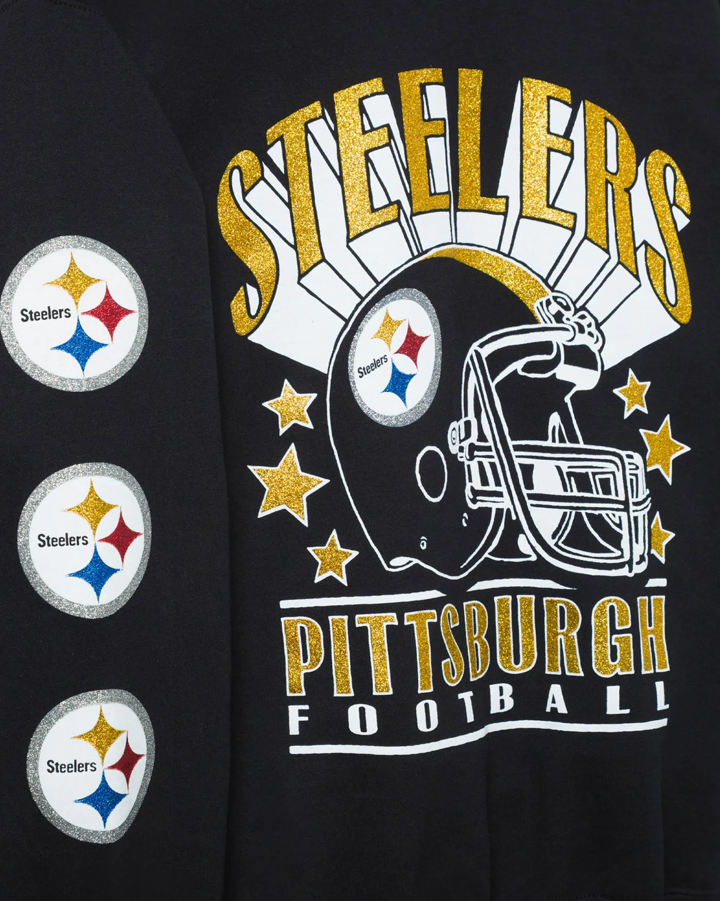 Pittsburgh Steelers Glitter Helmet Flea Market Crew Fleece sold by Junk Food Clothing product image thumbnail 3