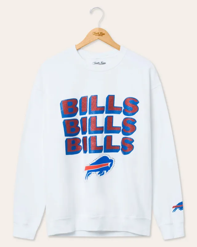 Buffalo Bills Repeat Bling Flea Market Crew Fleece sold by Junk Food Clothing