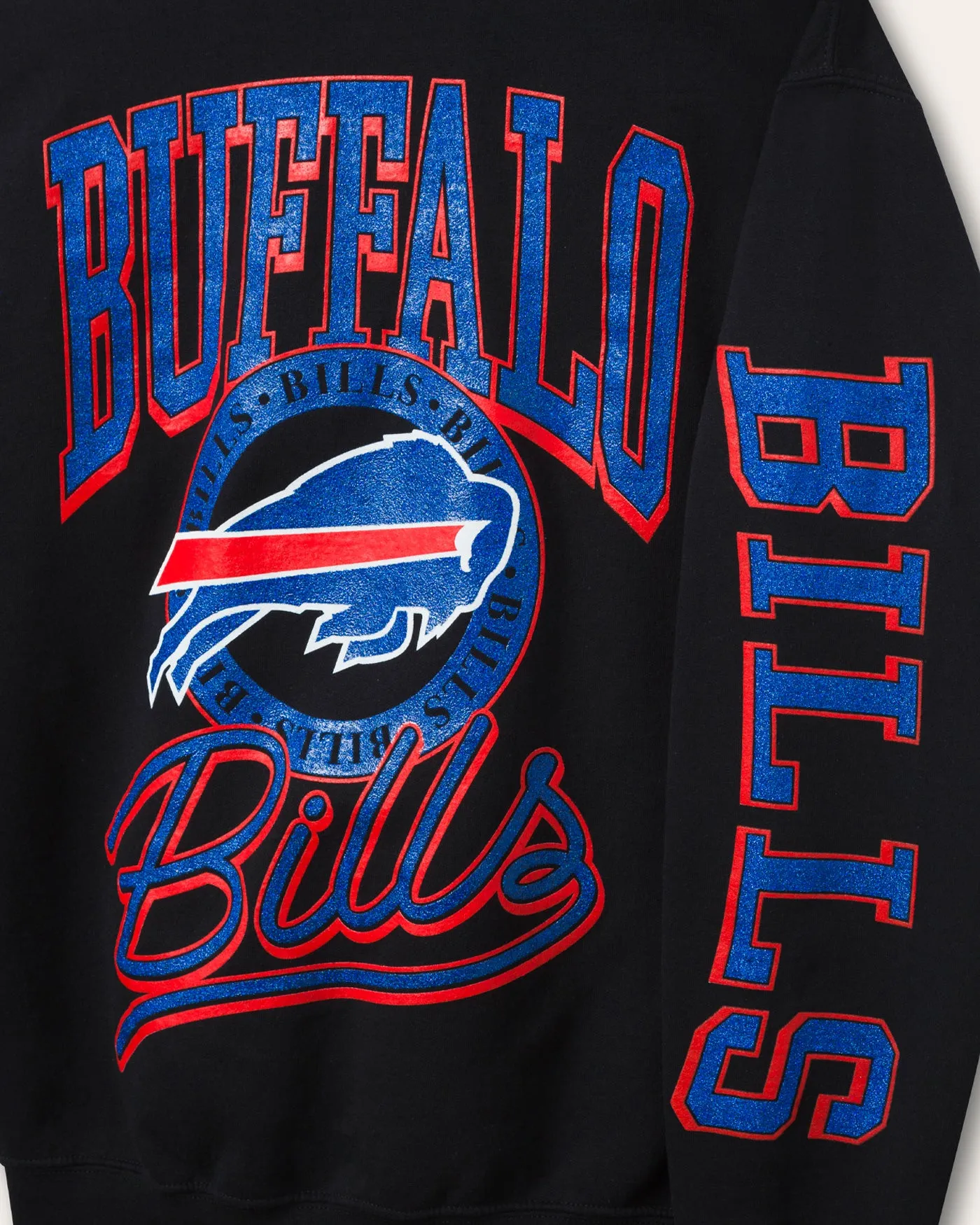 Buffalo Bills Glitter Flea Market Crew Fleece sold by Junk Food Clothing product image thumbnail 3