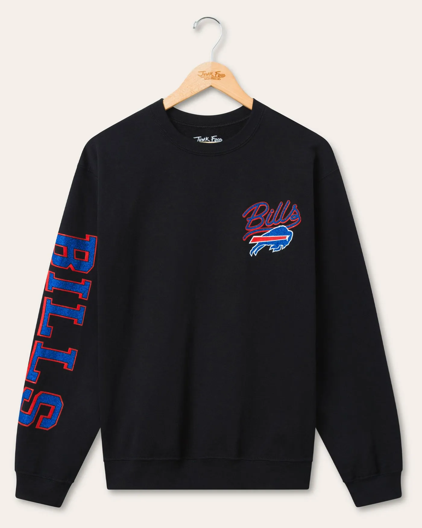 Buffalo Bills Glitter Flea Market Crew Fleece sold by Junk Food Clothing