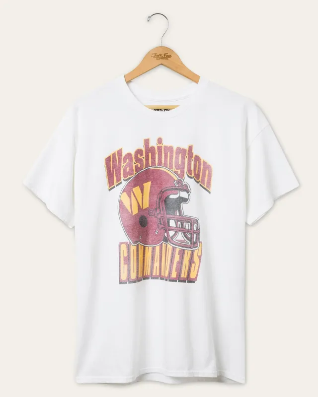 Washington Commanders Throwback Helmet Flea Market Tee sold by Junk Food Clothing