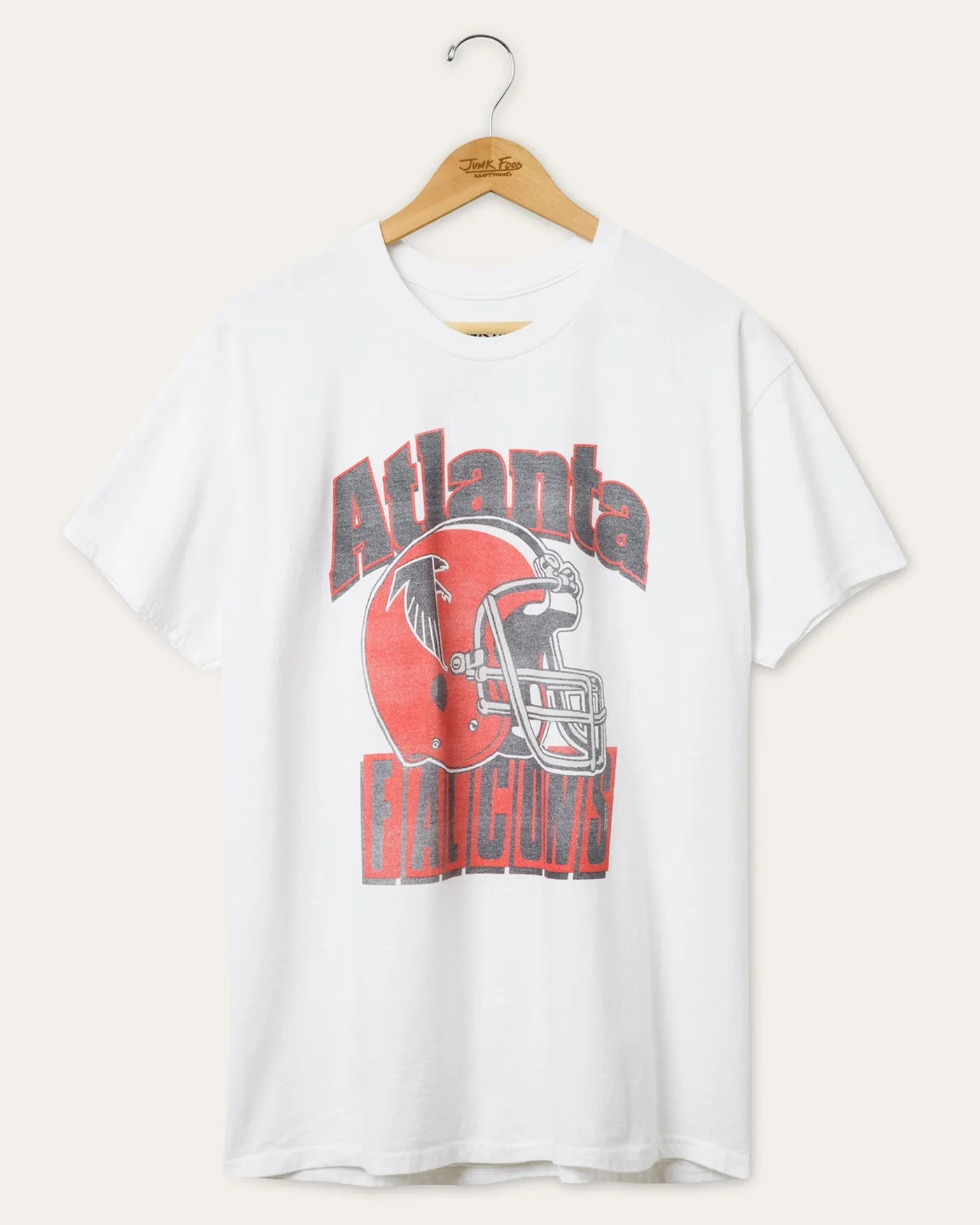 Atlanta Falcons Throwback Helmet Flea Market Tee sold by Junk Food Clothing