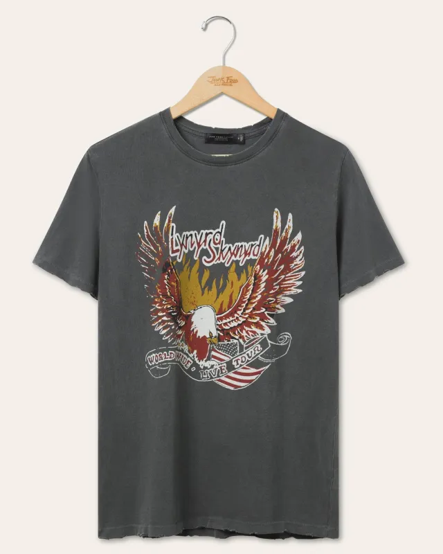 Lynyrd Skynyrd Worldwide Live Tour Vintage Tee sold by Junk Food Clothing