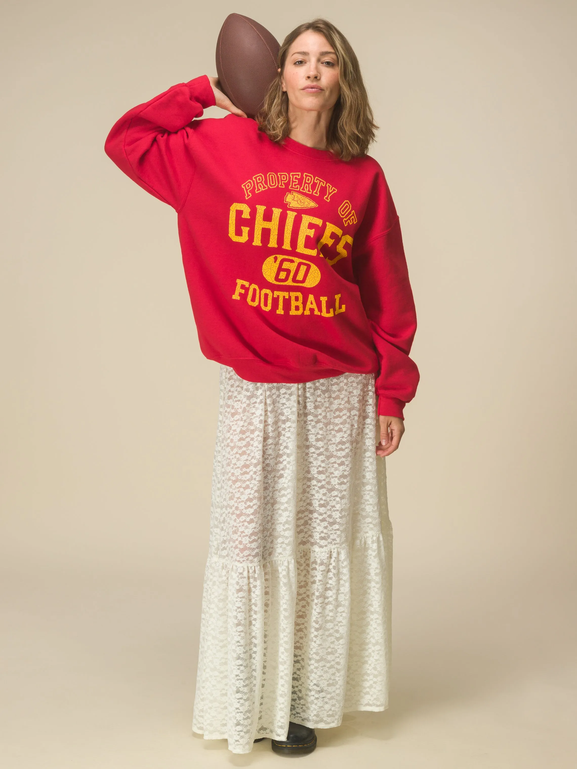 Kansas City Chiefs Property Flea Market Crew Fleece sold by Junk Food Clothing product image thumbnail 2