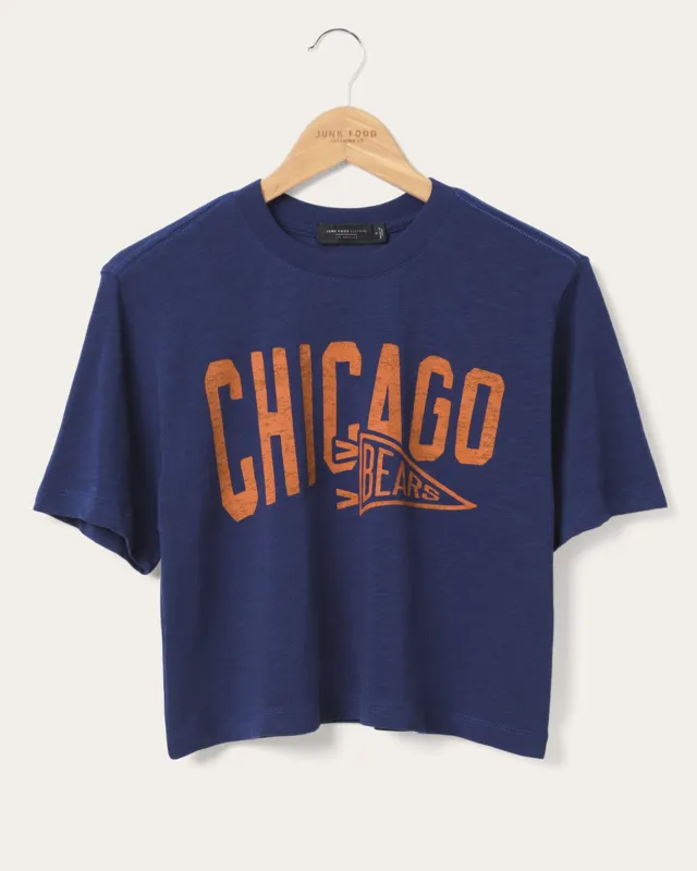 Women's Bears Dual Threat Mock Neck Crop Tee sold by Junk Food Clothing