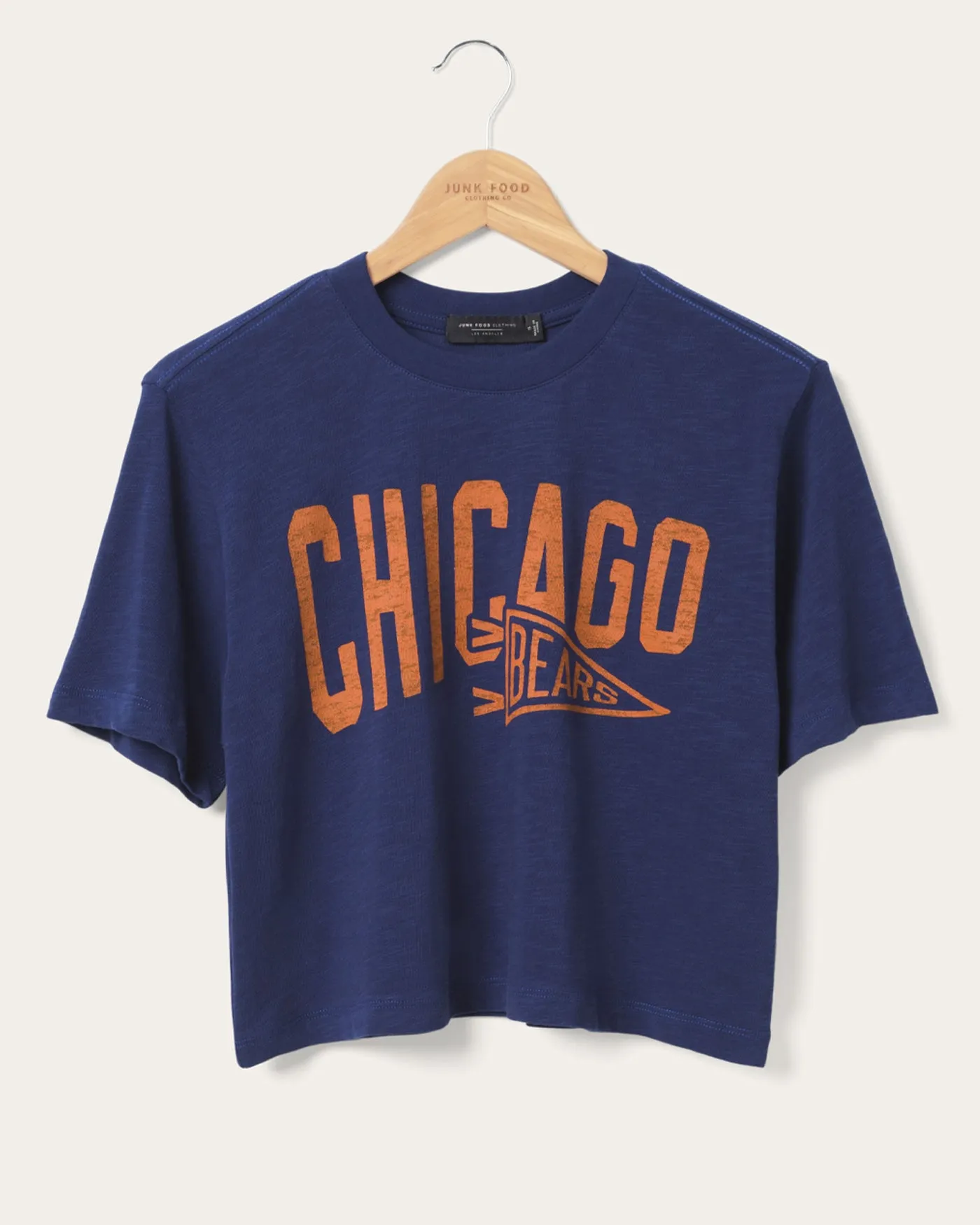 Women's Bears Dual Threat Mock Neck Crop Tee sold by Junk Food Clothing