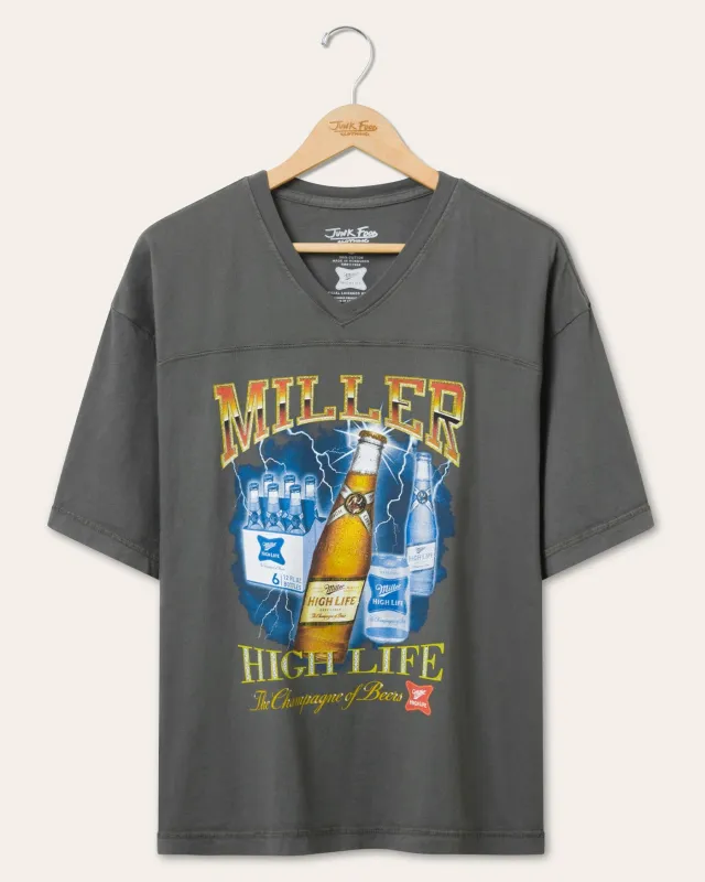 Miller High Life Lightning Bottles Hockey Tee sold by Junk Food Clothing