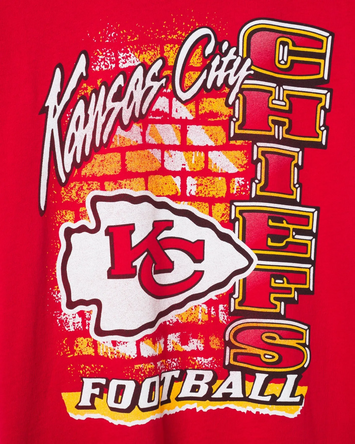 Women's Kansas City Chiefs Brick Vintage Tee sold by Junk Food Clothing product image thumbnail 3