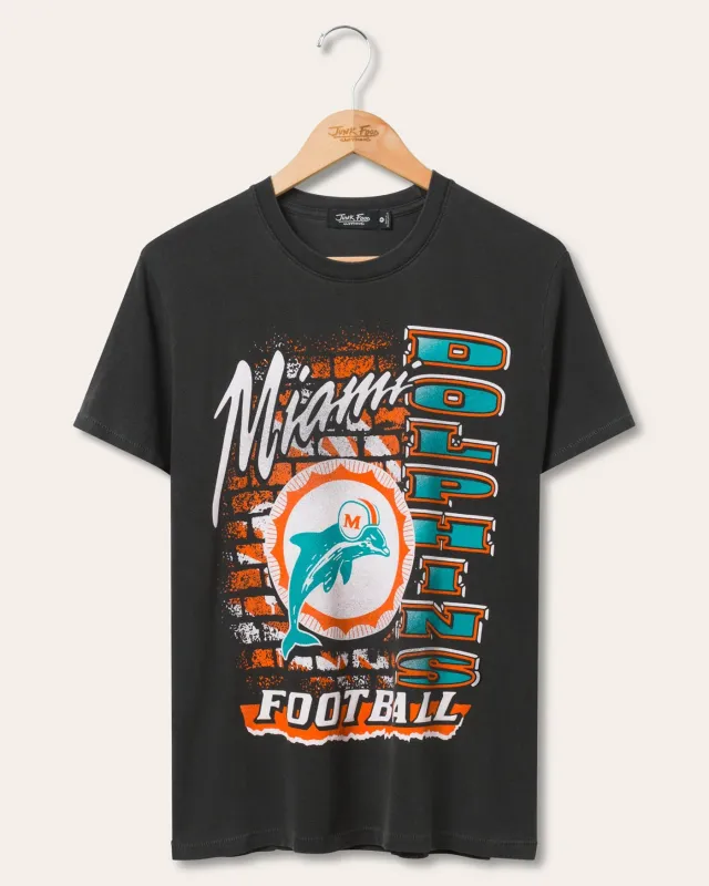 Women's Miami Dolphins Brick Vintage Tee sold by Junk Food Clothing