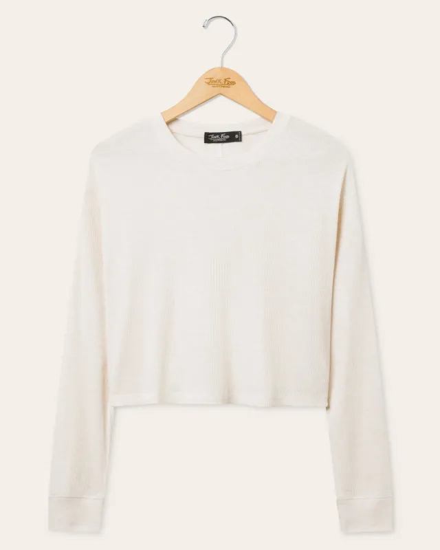 Women's Cropped Long Sleeve Thermal sold by Junk Food Clothing