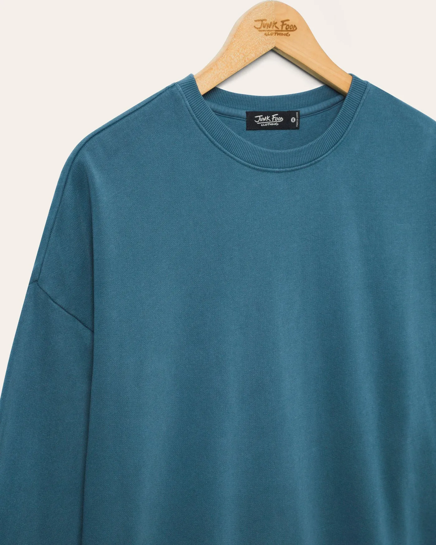 Drop Shoulder French Terry Crew Fleece sold by Junk Food Clothing product image thumbnail 3