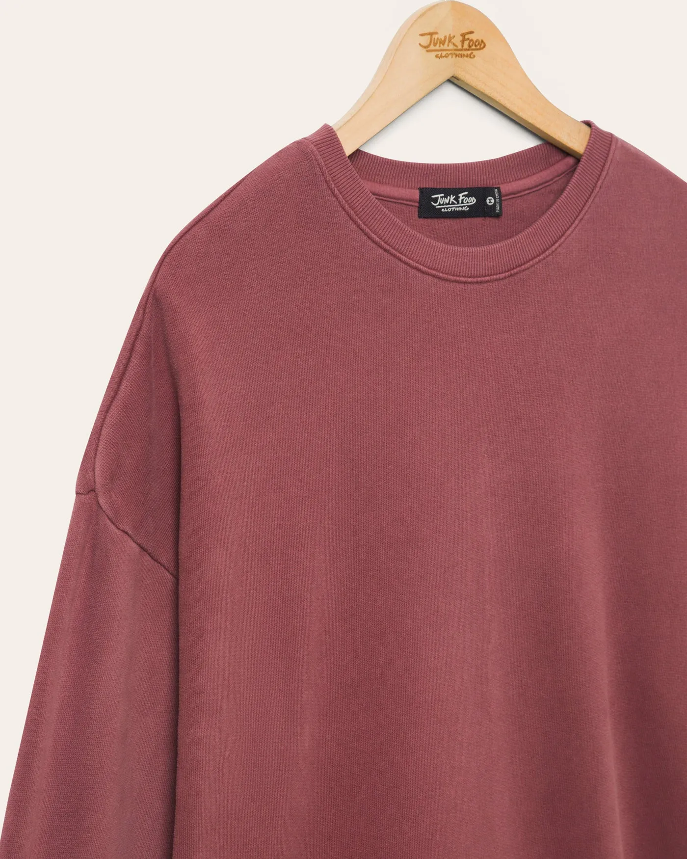 Drop Shoulder French Terry Crew Fleece sold by Junk Food Clothing product image thumbnail 3