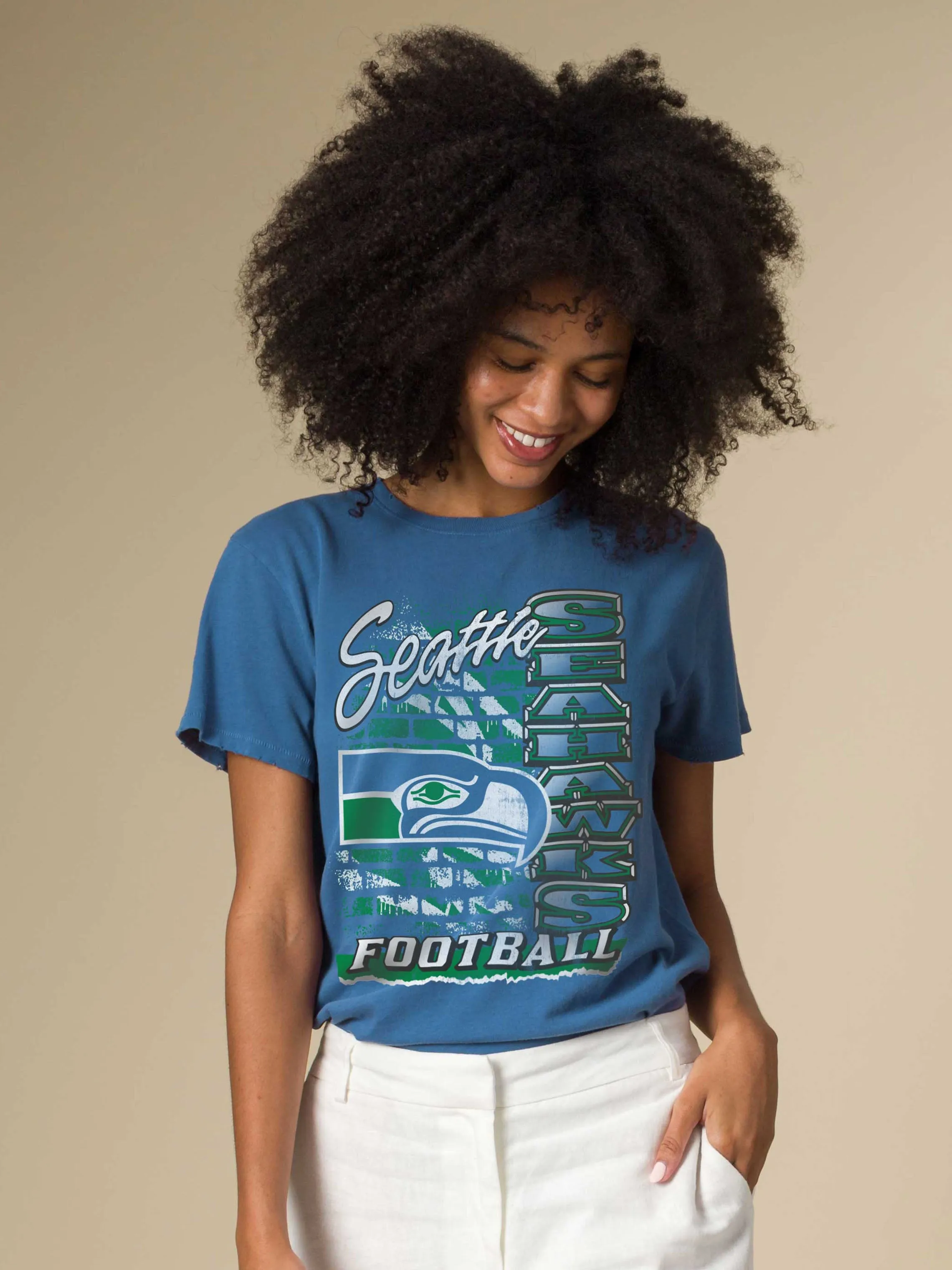 Women's Seattle Seahawks Brick Vintage Tee sold by Junk Food Clothing product image thumbnail 2