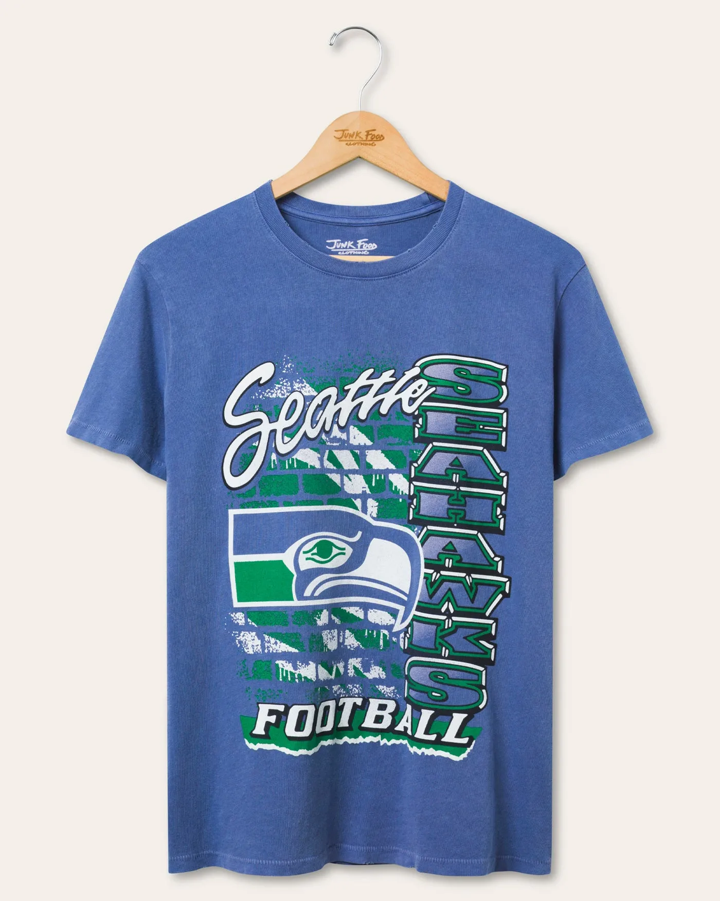 Women's Seattle Seahawks Brick Vintage Tee sold by Junk Food Clothing