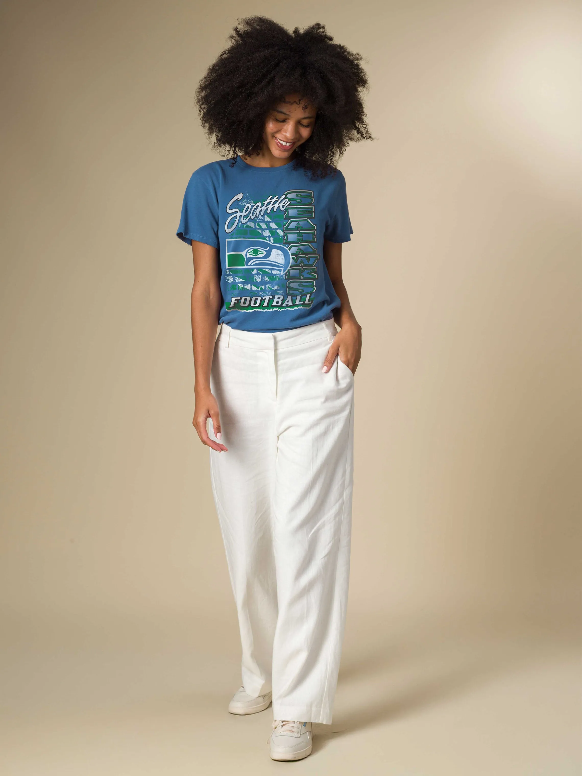 Women's Seattle Seahawks Brick Vintage Tee sold by Junk Food Clothing product image thumbnail 3