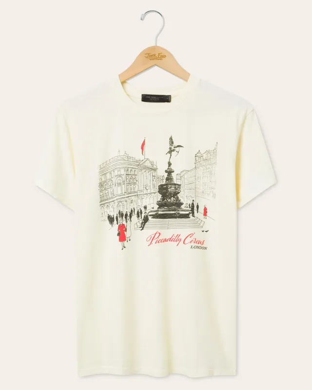 Women's Piccadelly Circus London Vintage Tee sold by Junk Food Clothing