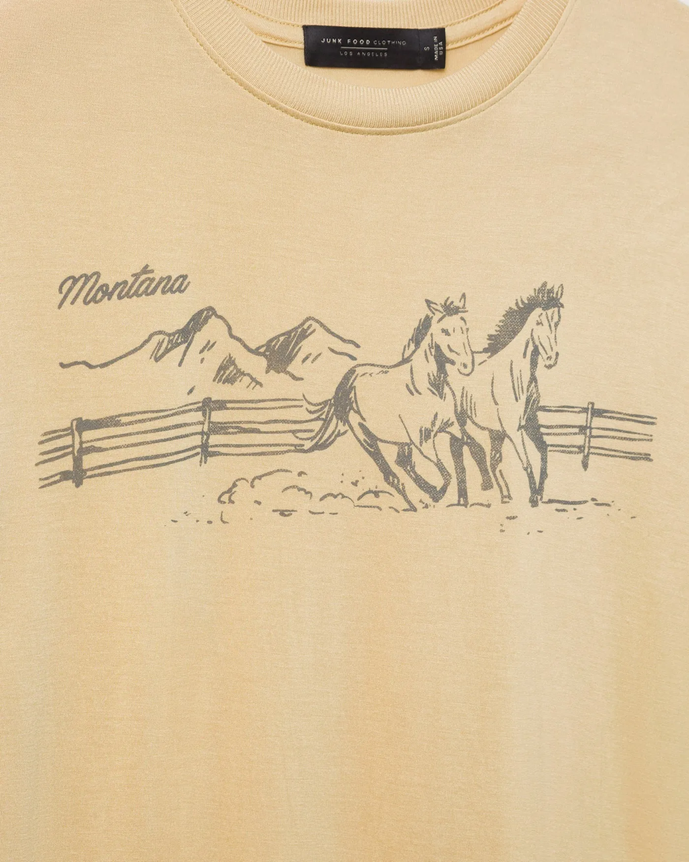 Women's Montana Horses Vintage Tissue Tee sold by Junk Food Clothing product image thumbnail 3