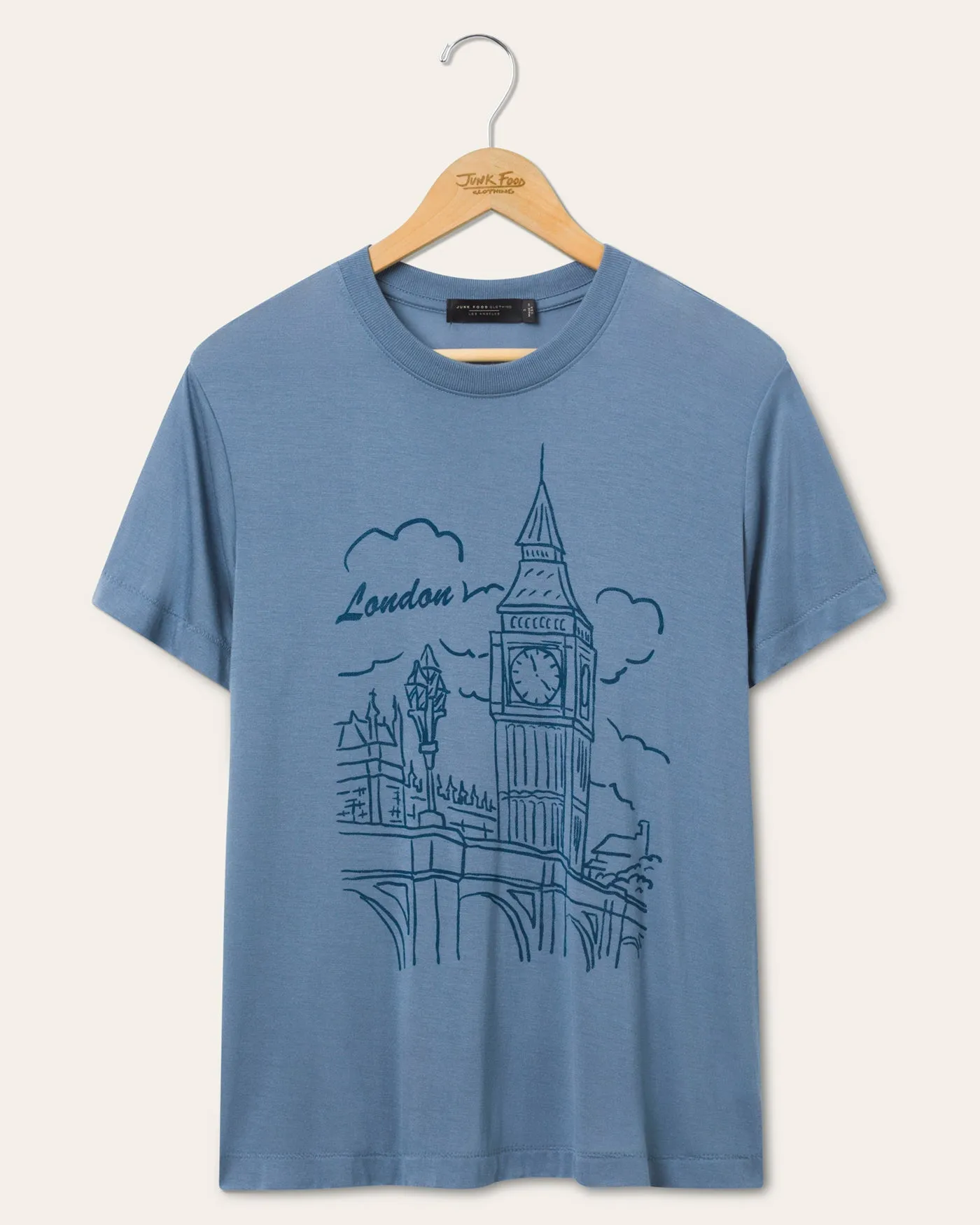 Women's London Big Ben Vintage Tissue Tee sold by Junk Food Clothing