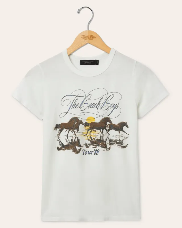 Women's The Beach Boys Tour '88 Vintage Tissue Tee sold by Junk Food Clothing