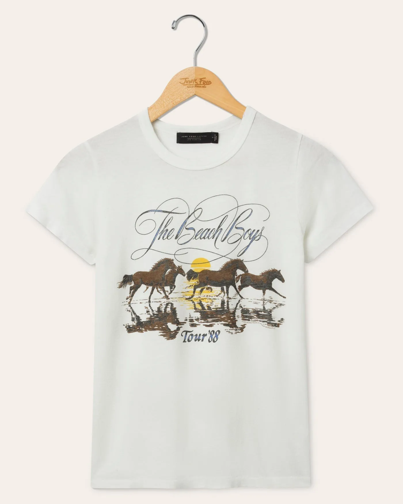 Women's The Beach Boys Tour '88 Vintage Tissue Tee sold by Junk Food Clothing