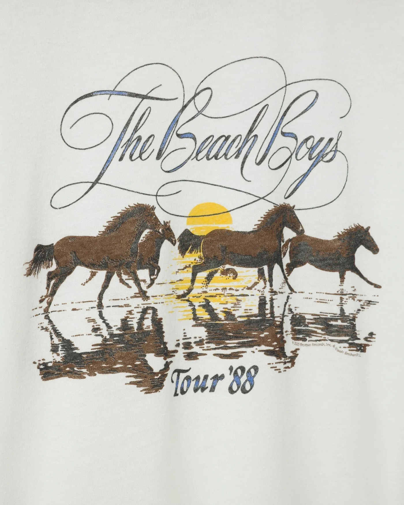 Women's The Beach Boys Tour '88 Vintage Tissue Tee sold by Junk Food Clothing product image thumbnail 3