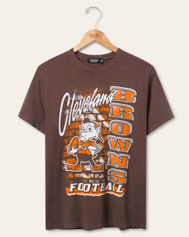 Women's Cleveland Browns Brick Vintage Tee sold by Junk Food Clothing