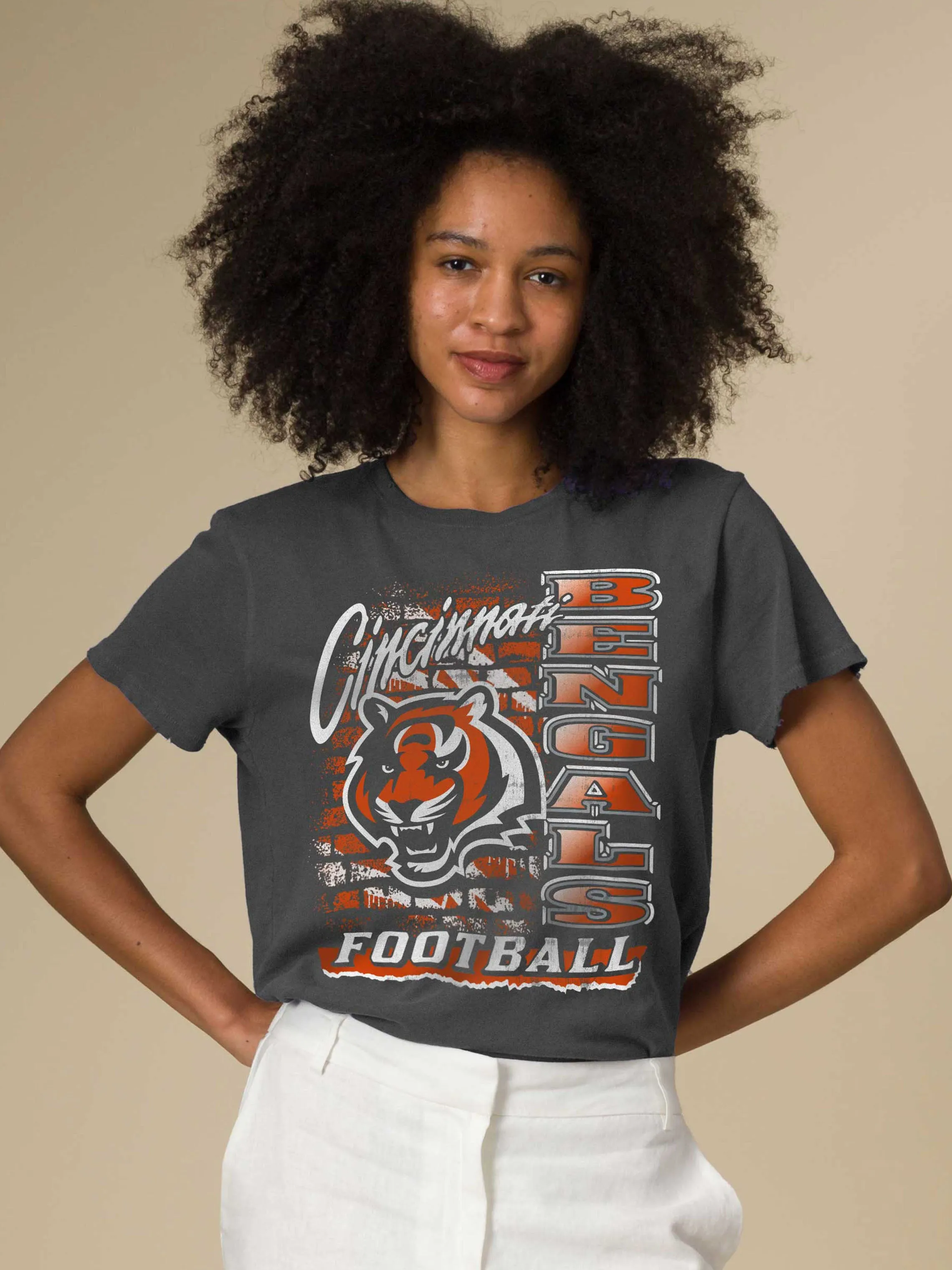 Women's Cincinnati Bengals Brick Vintage Tee sold by Junk Food Clothing product image thumbnail 3