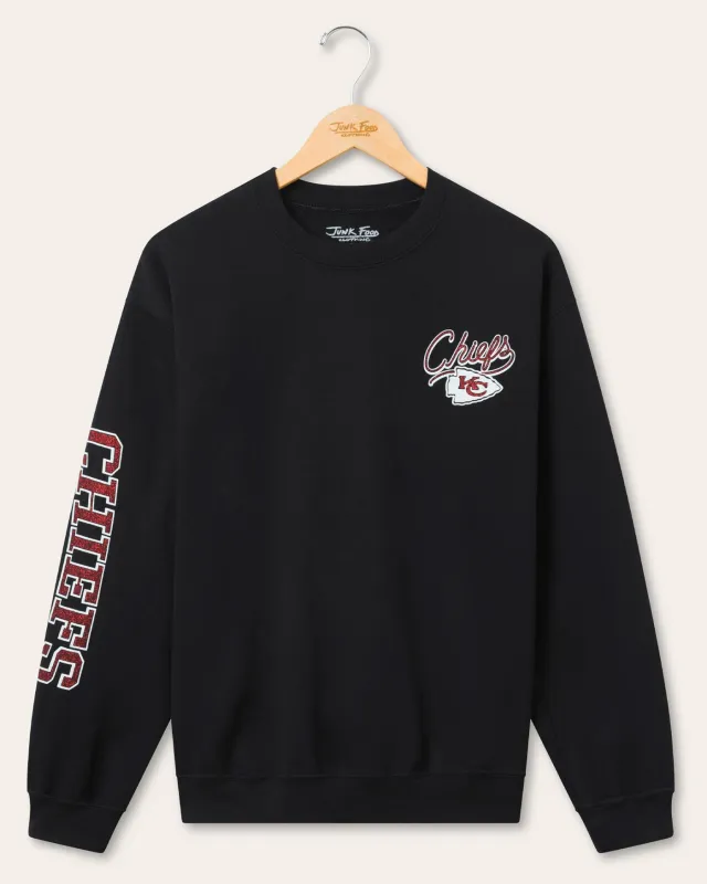 Kansas City Chiefs Glitter Flea Market Crew Fleece sold by Junk Food Clothing