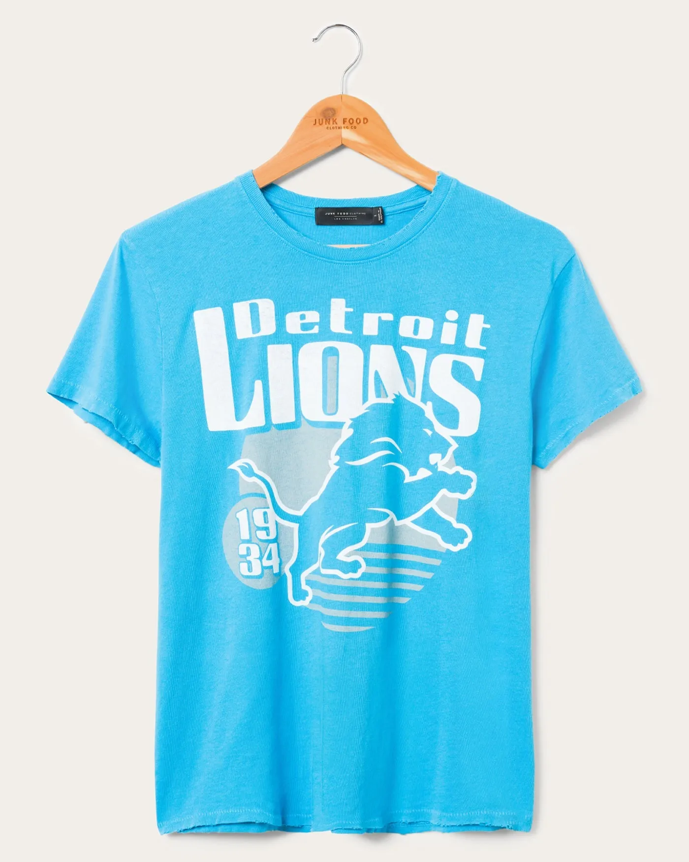 Women's Detroit Lions Sunset Vintage Tee sold by Junk Food Clothing