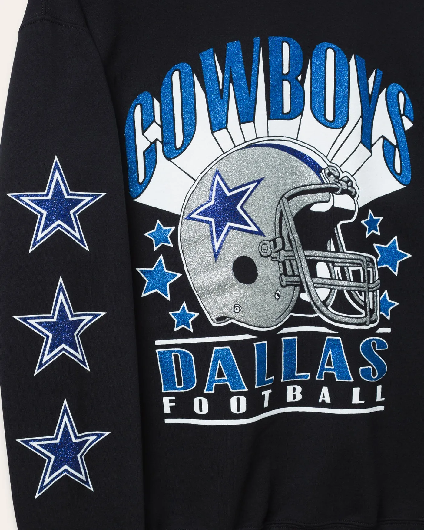 Dallas Cowboys Glitter Helmet Flea Market Crew Fleece sold by Junk Food Clothing product image thumbnail 5
