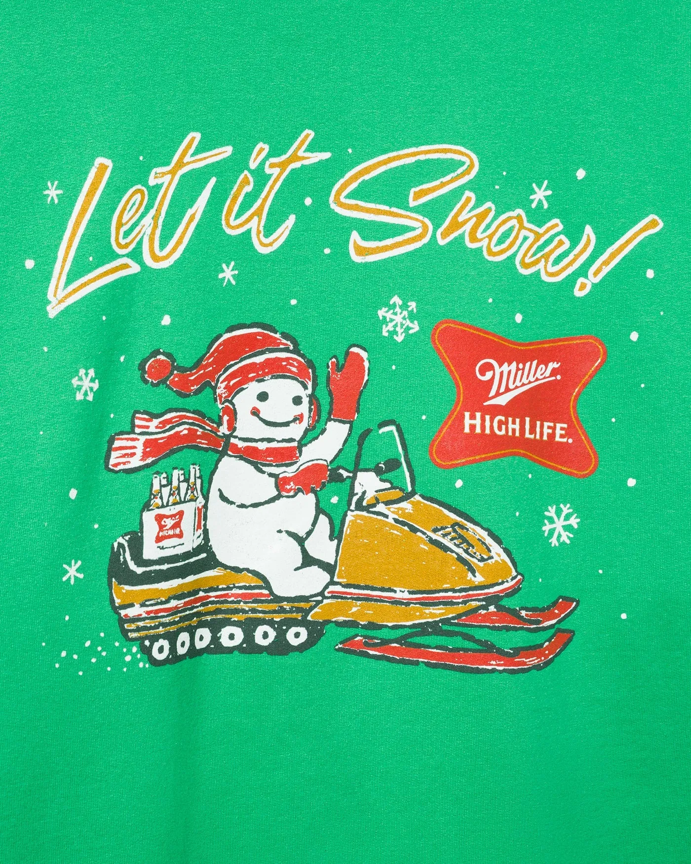 Miller High Life Let it Snow Flea Market Fleece sold by Junk Food Clothing product image thumbnail 3