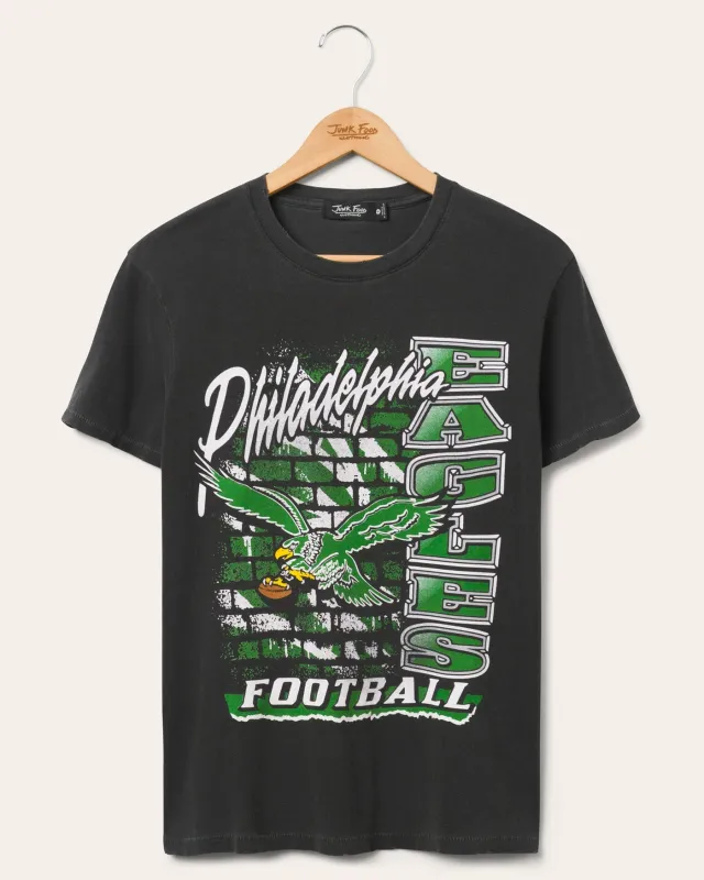 Women's Philadelphia Eagles Brick Vintage Tee sold by Junk Food Clothing
