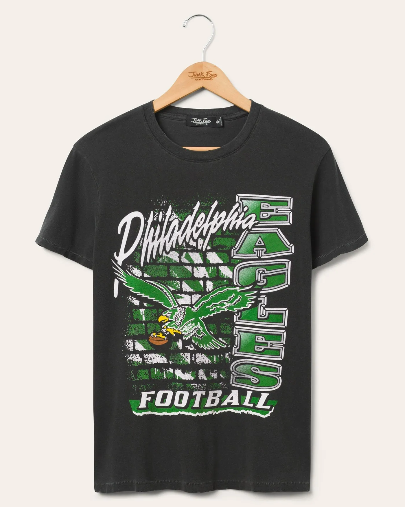 Women's Philadelphia Eagles Brick Vintage Tee sold by Junk Food Clothing
