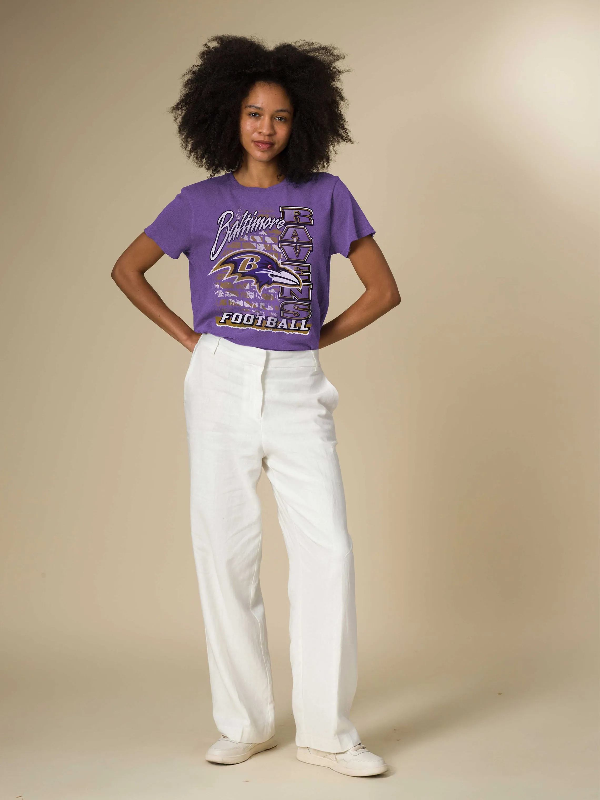 Women's Baltimore Ravens Brick Vintage Tee sold by Junk Food Clothing product image thumbnail 2
