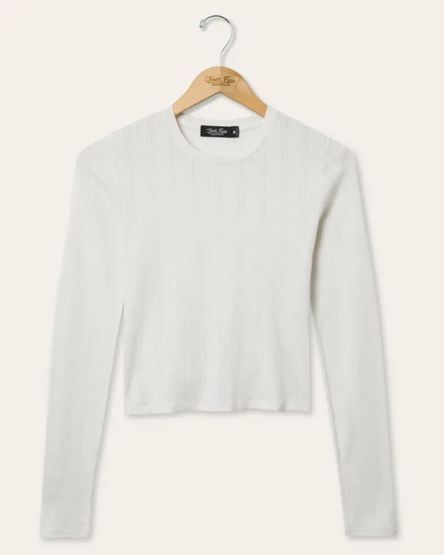 Womens Pointelle Knit Long Sleeve sold by Junk Food Clothing