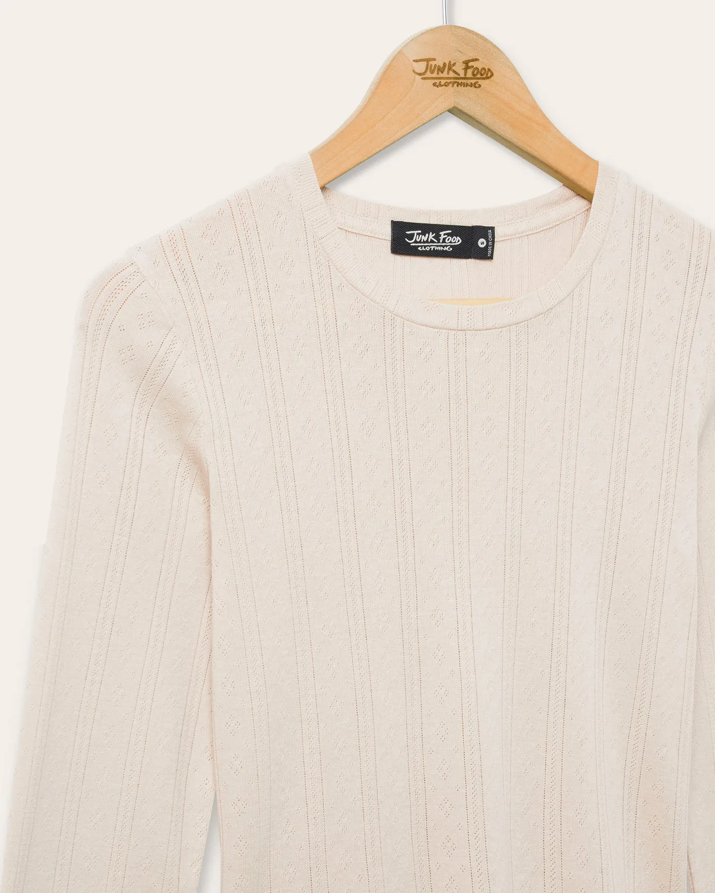 Womens Pointelle Long Sleeve sold by Junk Food Clothing product image thumbnail 3