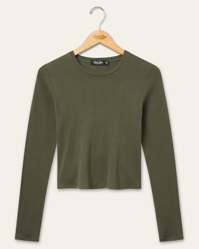 Womens Pointelle Long Sleeve sold by Junk Food Clothing
