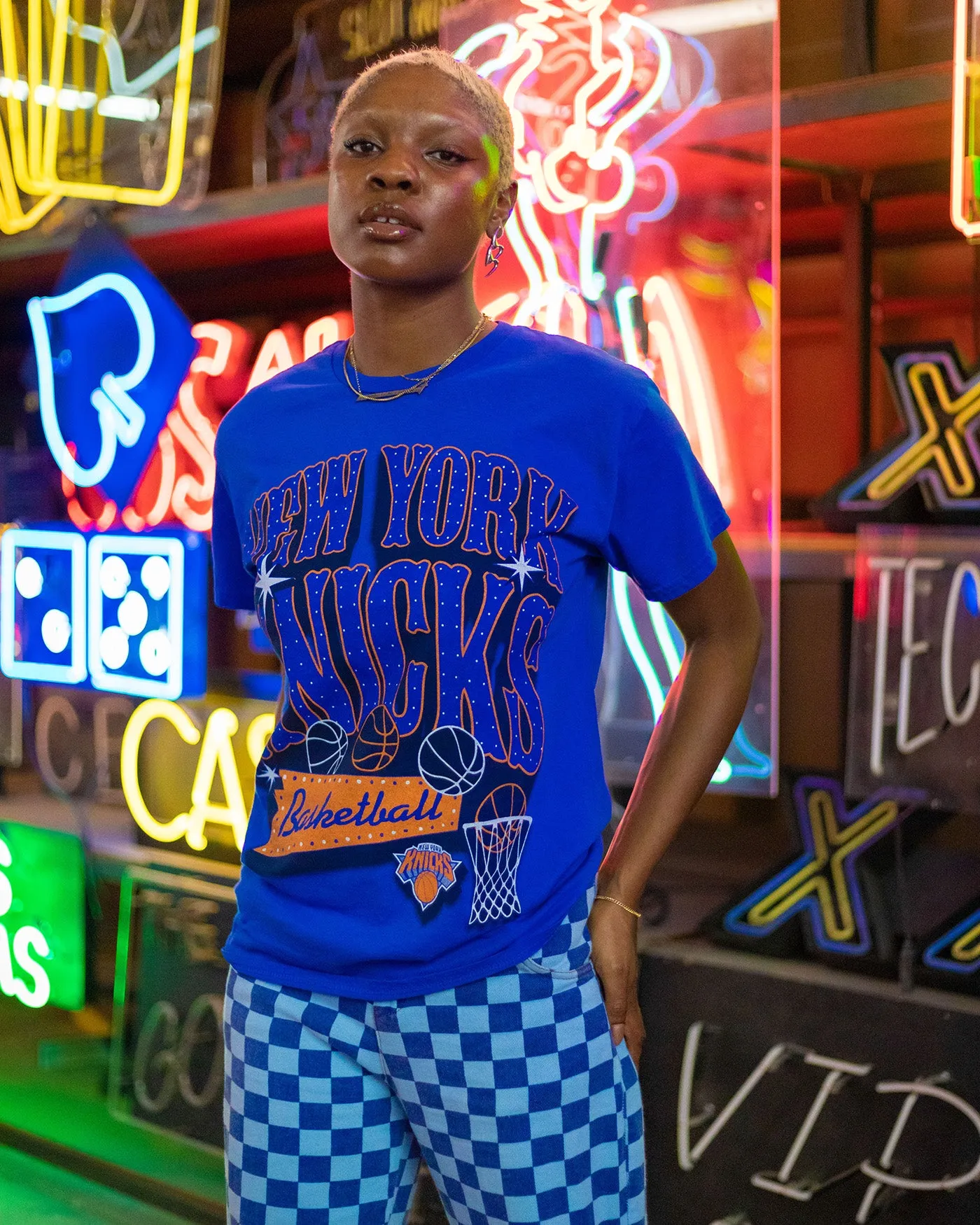 Knicks Bright Lights Tee sold by Junk Food Clothing product image thumbnail 2