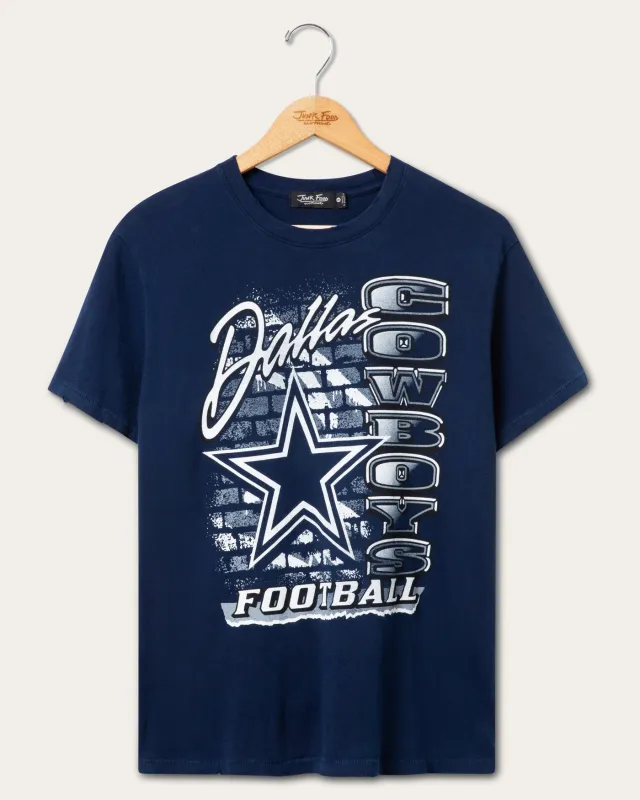 Women's Dallas Cowboys Brick Vintage Tee sold by Junk Food Clothing