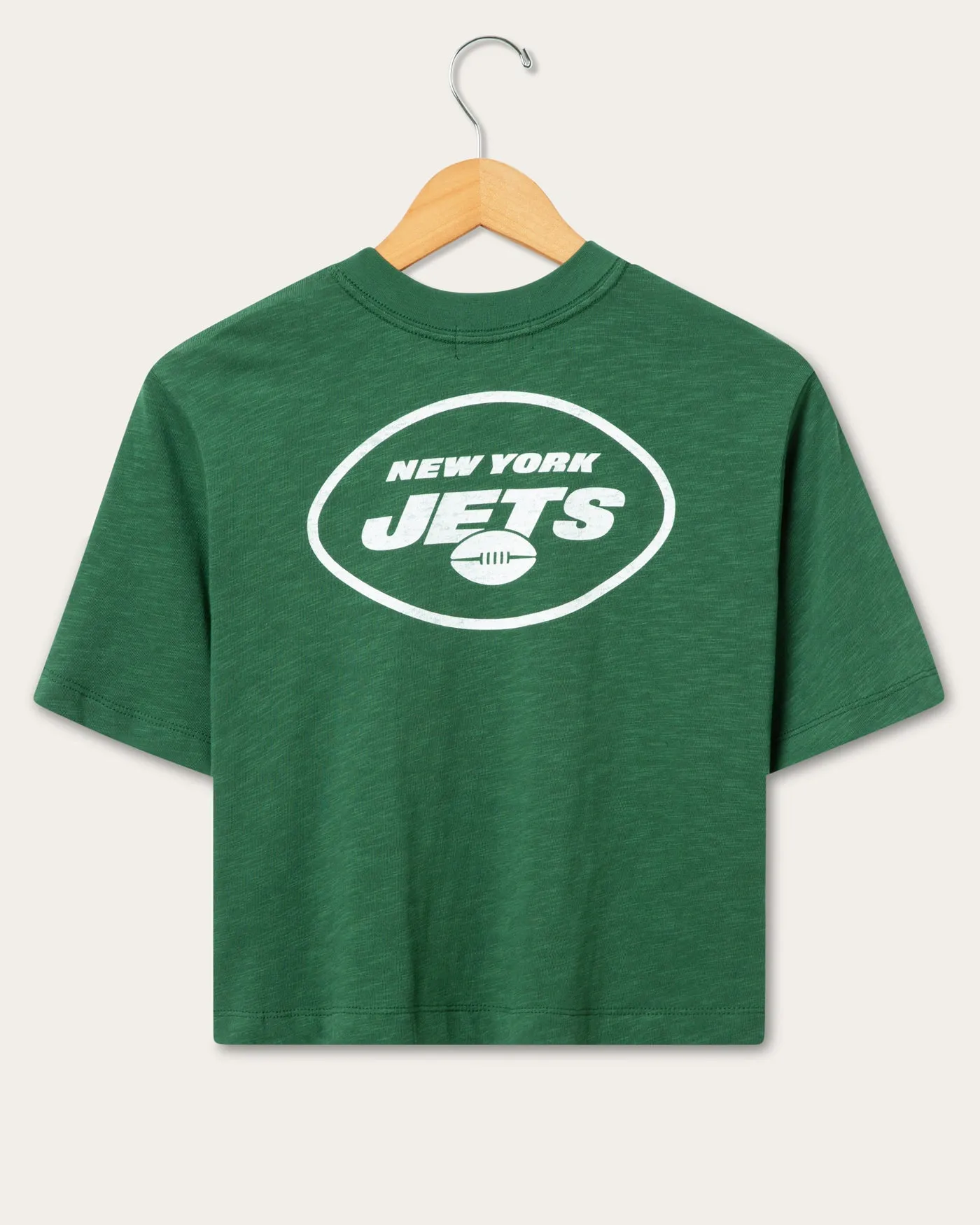 Women's New York Jets Dual Threat Mock Neck Crop Tee sold by Junk Food Clothing product image thumbnail 2
