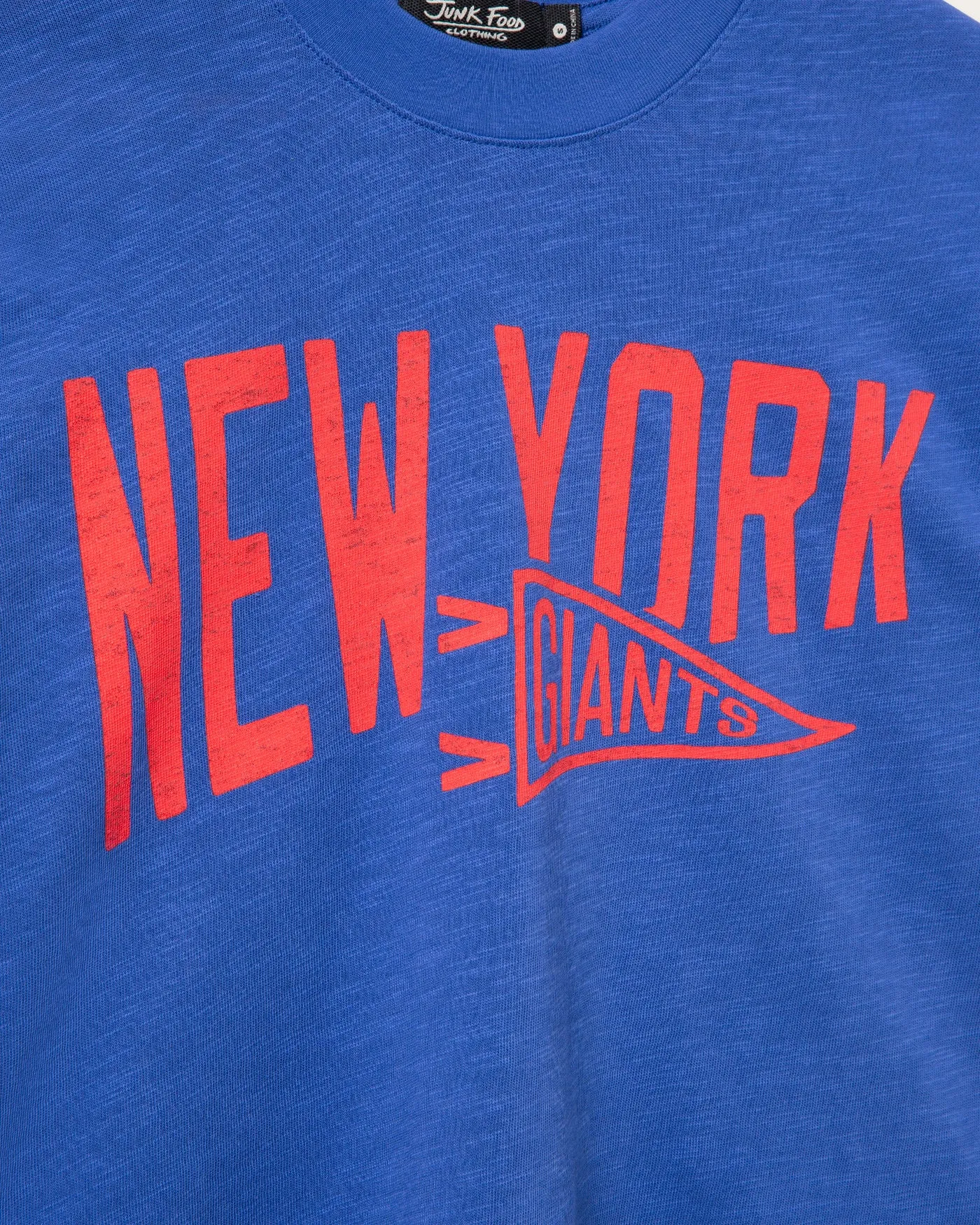 Women's New York Giants Dual Threat Mock Neck Crop Tee sold by Junk Food Clothing product image thumbnail 3