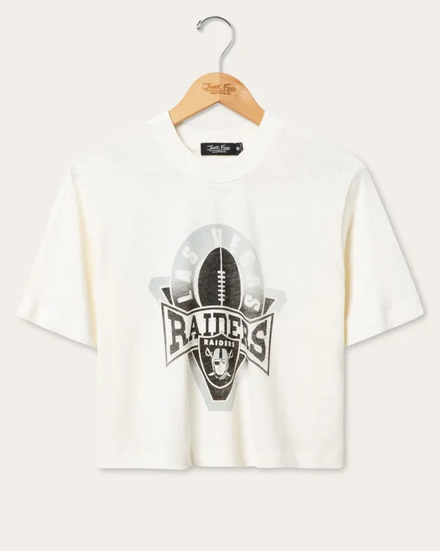 Women's Las Vegas Raiders Mock Neck Crop Tee sold by Junk Food Clothing