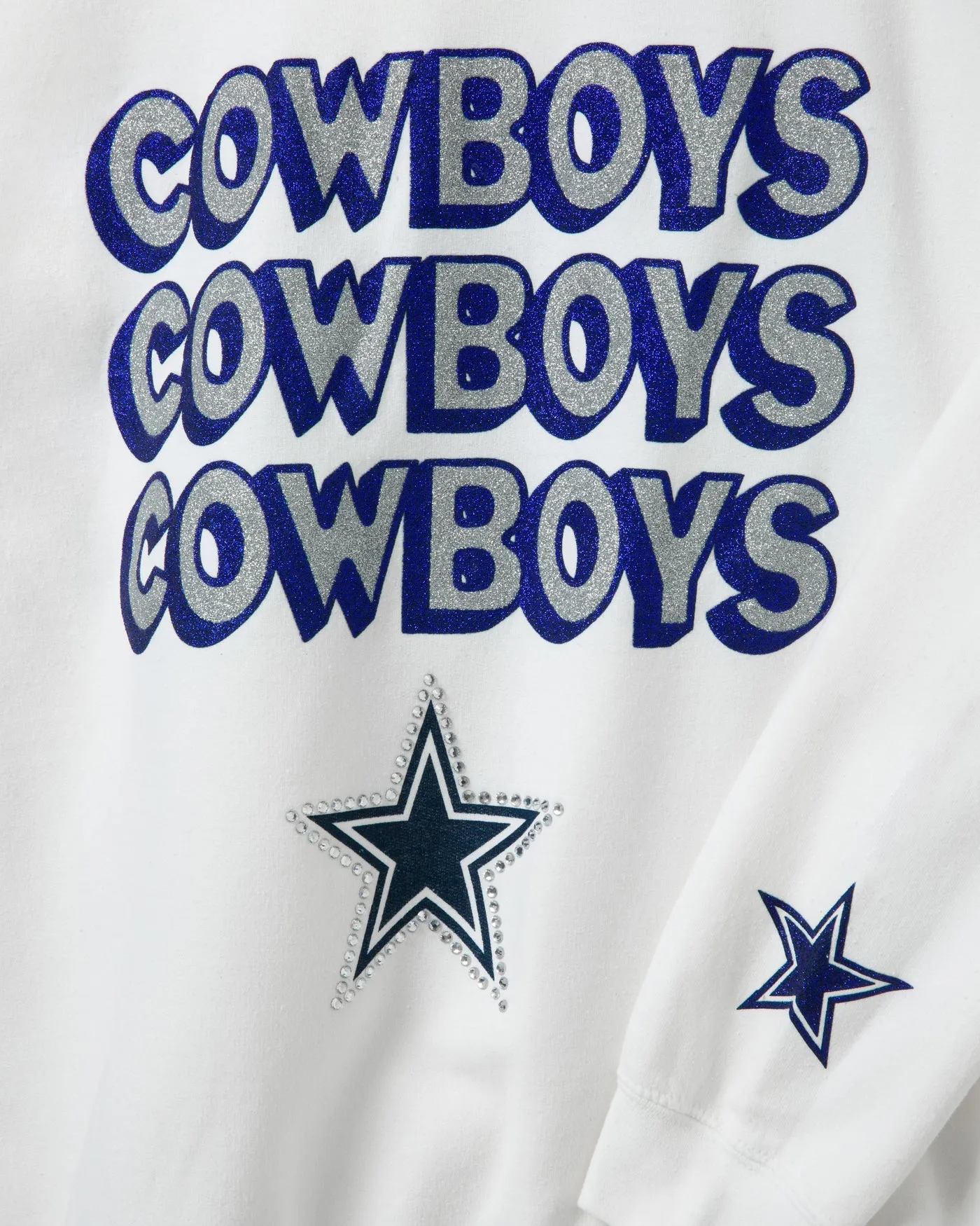 Dallas Cowboys Repeat Bling Flea Market Crew Fleece sold by Junk Food Clothing product image thumbnail 3