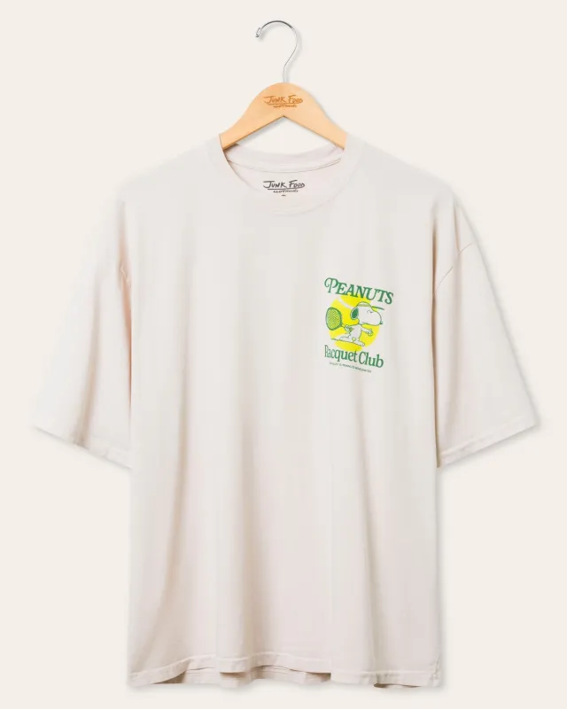 Peanuts Racquet Club Oversized Tee sold by Junk Food Clothing