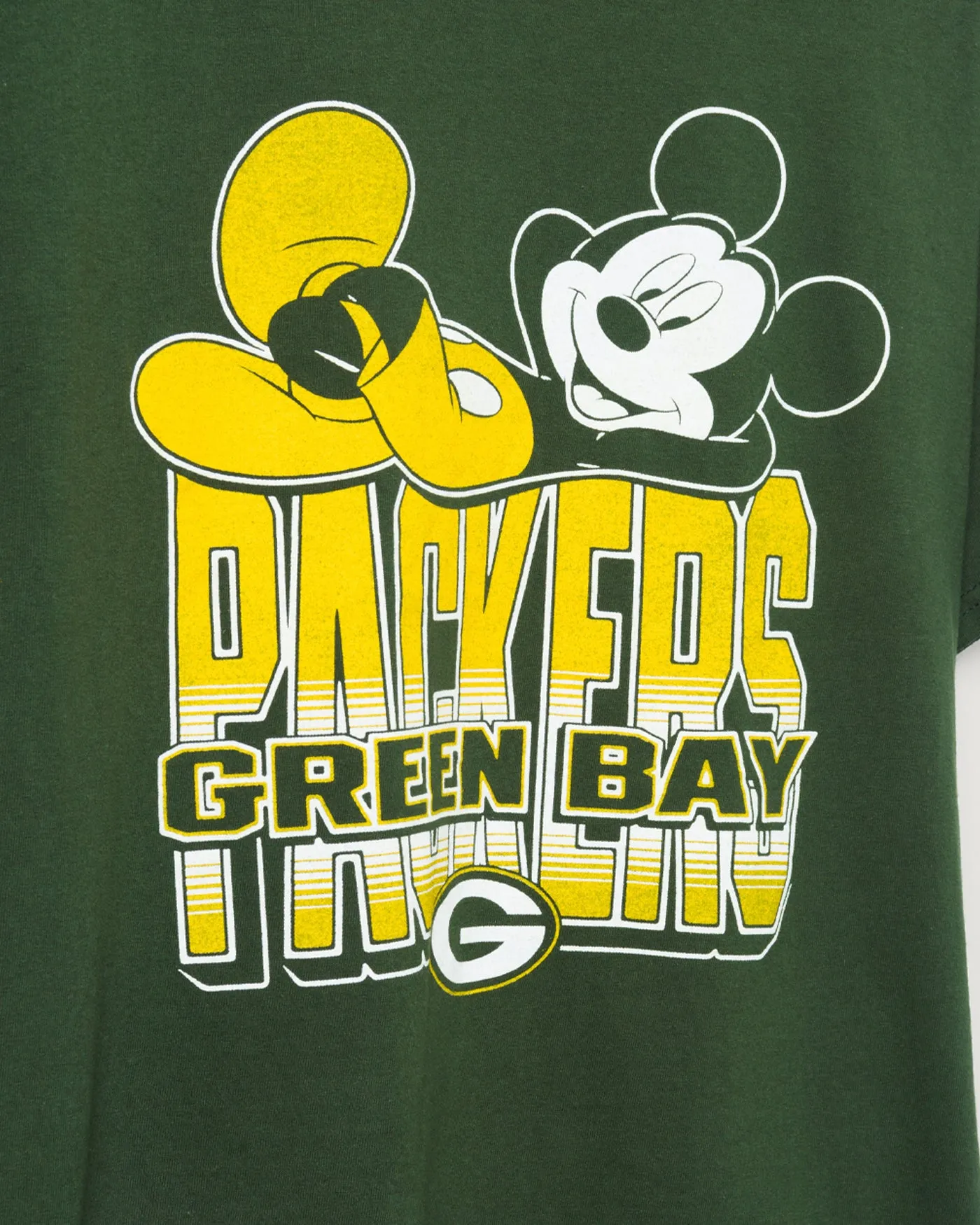 Green Bay Packers Mickey Kick Back Tee sold by Junk Food Clothing product image thumbnail 5