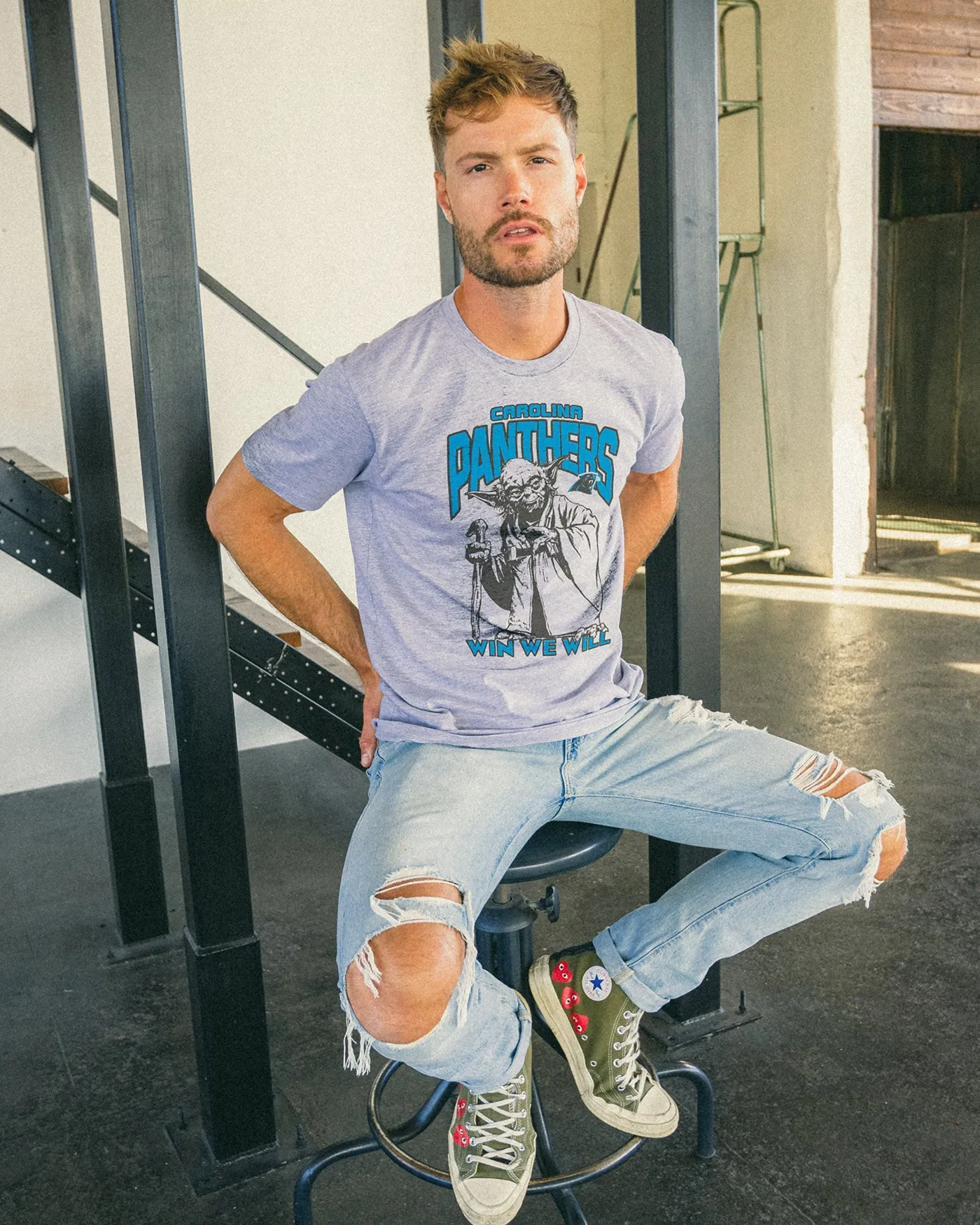 Panthers Star Wars™ Yoda™ Win We Will Tee sold by Junk Food Clothing product image thumbnail 2